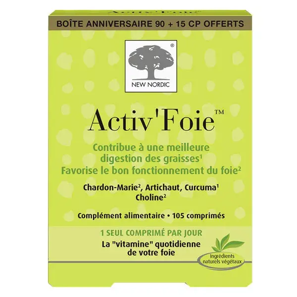 Novos comprimidos Nordic Activ' Liver 90+15