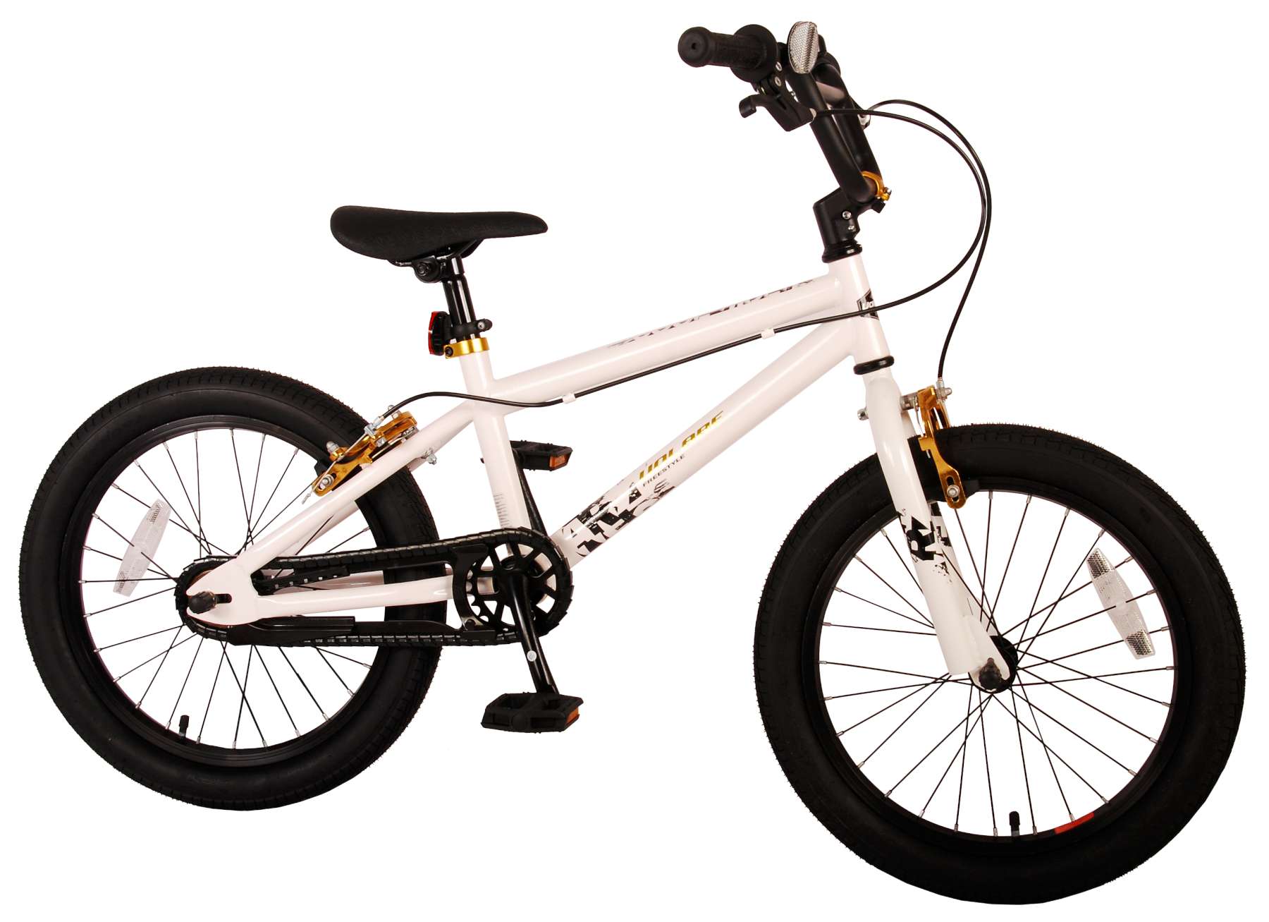 TPFSports Cool Rider Kinderfahrrad - Jungen - 18 Zoll - 2 Handbremsen - Weiß