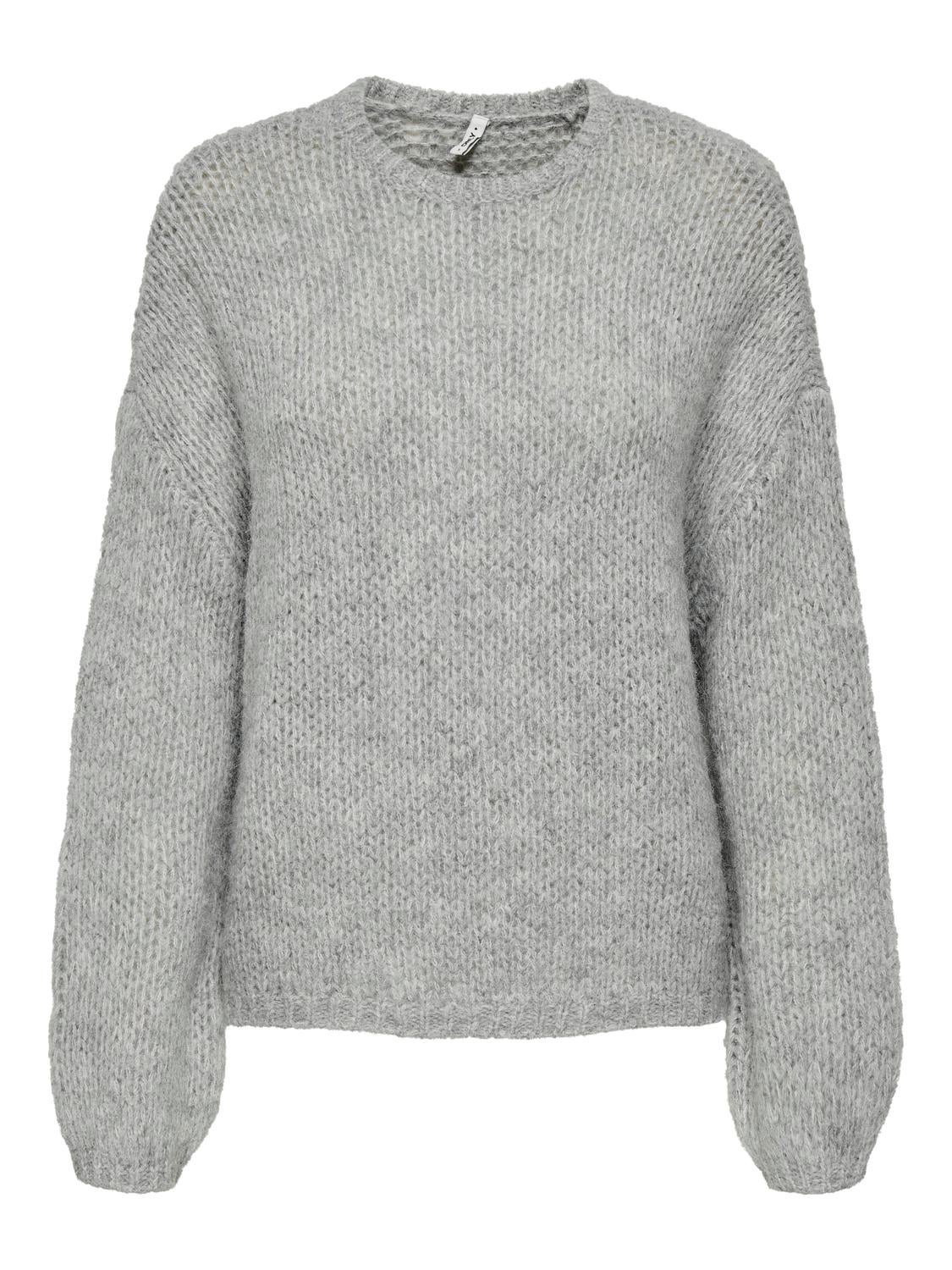 ONLJACKIE Strickpullover Light Grey Melange