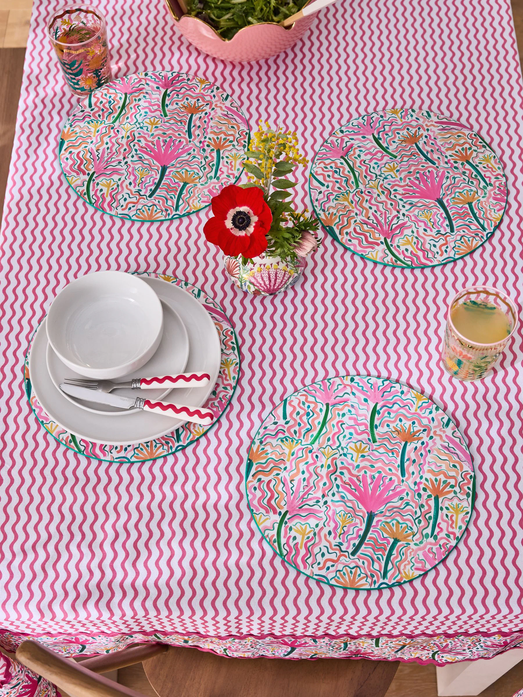 Lucy Tiffney - Set van 4 kurken placemats