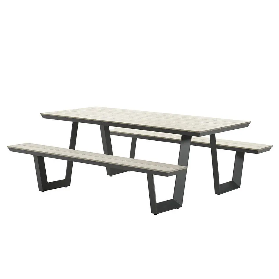 Garden Impressions Sarria picknick set 200 x 90 - donker grijs