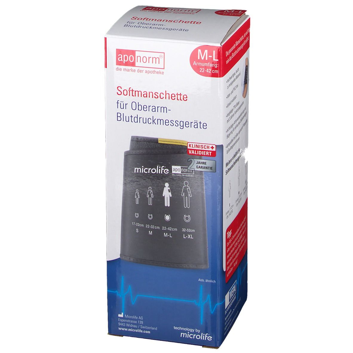 aponorm® Oberarm Softmanschette Gr. M-L 22-42 cm