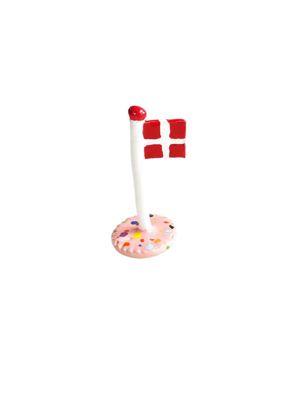 TheClayPlay  Keramik Flag, Blossom Rose dot - H10 cm.