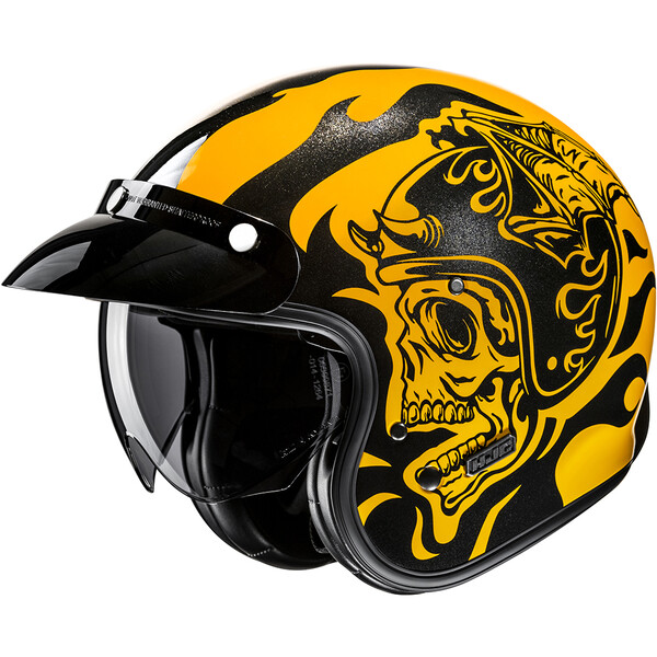 HJC - Casque V31 Flame MC3 / Jaune / Noir / Pailleté