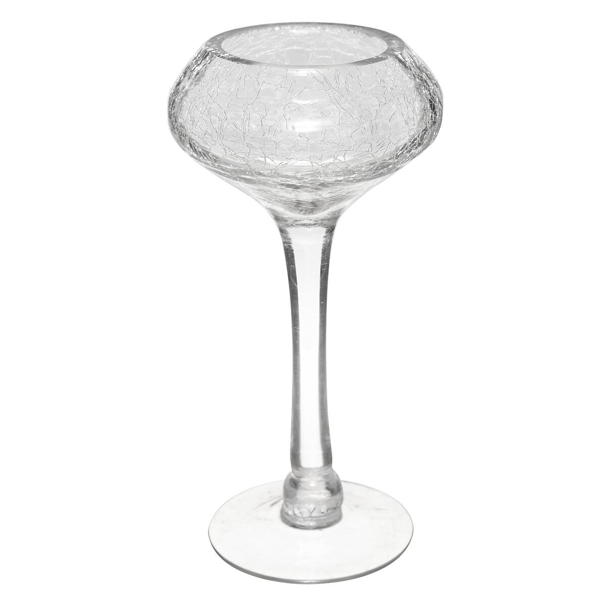 PHOTOPHORE CRAQUELE SUR PIED H.30CM