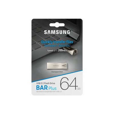 Samsung BAR Plus MUF-64BE3 - Clé USB 64 Go - USB 3.1 Gen 1 - champagne