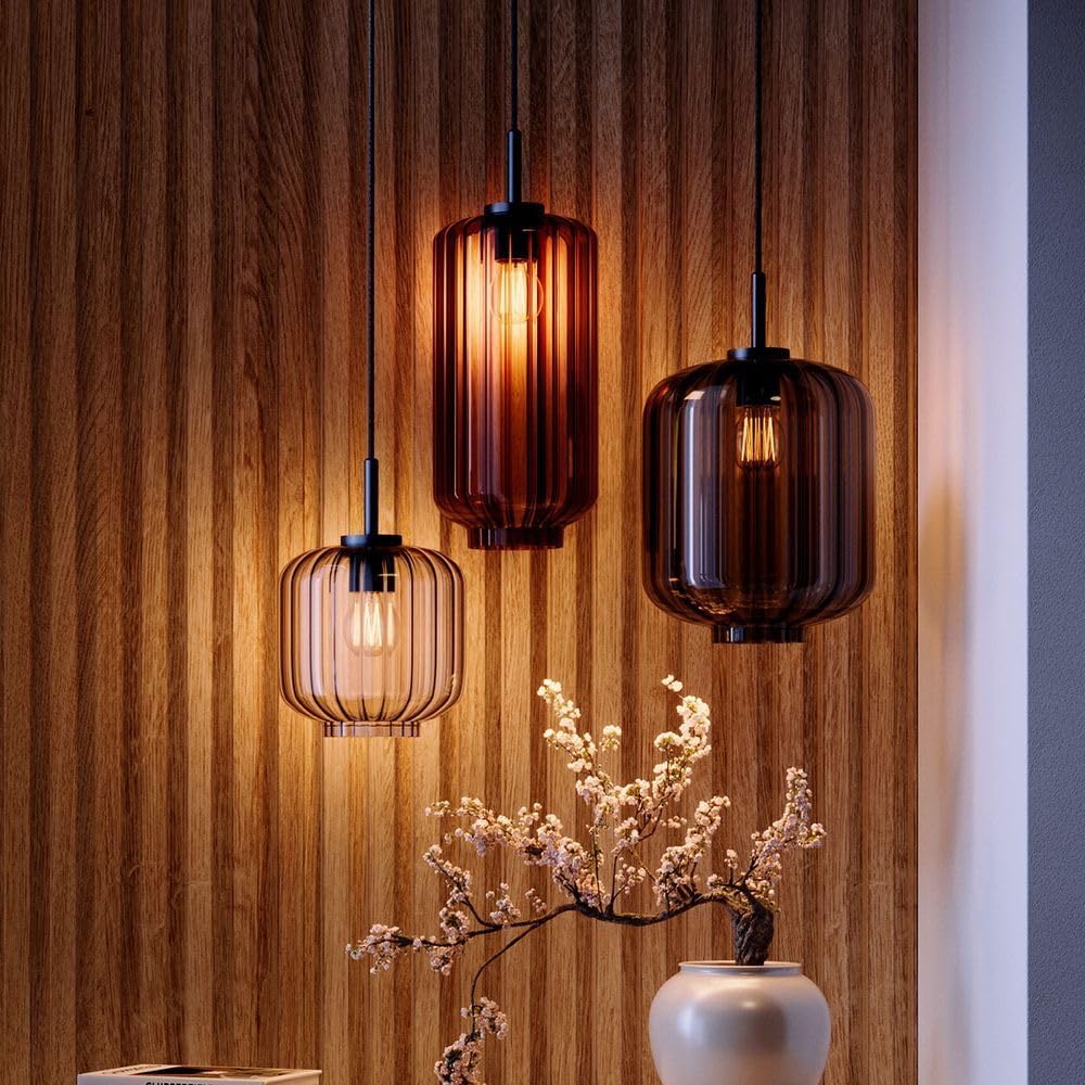 s.luce Velo Glas-Pendelleuchte Aufhängung 150cm Weiß, Farbe:Klar, Größe:Ø 25cm