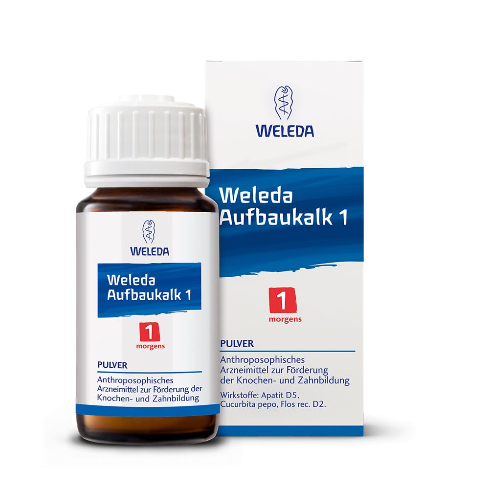 Aufbaukalk 1 Pulver für gesunde Knochen- und Zahnbildung bei Kleinkindern und Schwangeren