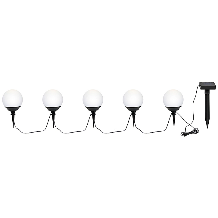Guirlande solaire à piquer 5 têtes IP44