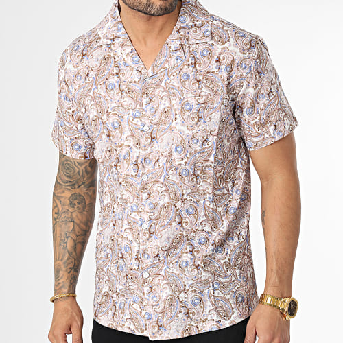 Chemise Manches Courtes Bandana Rose Pale