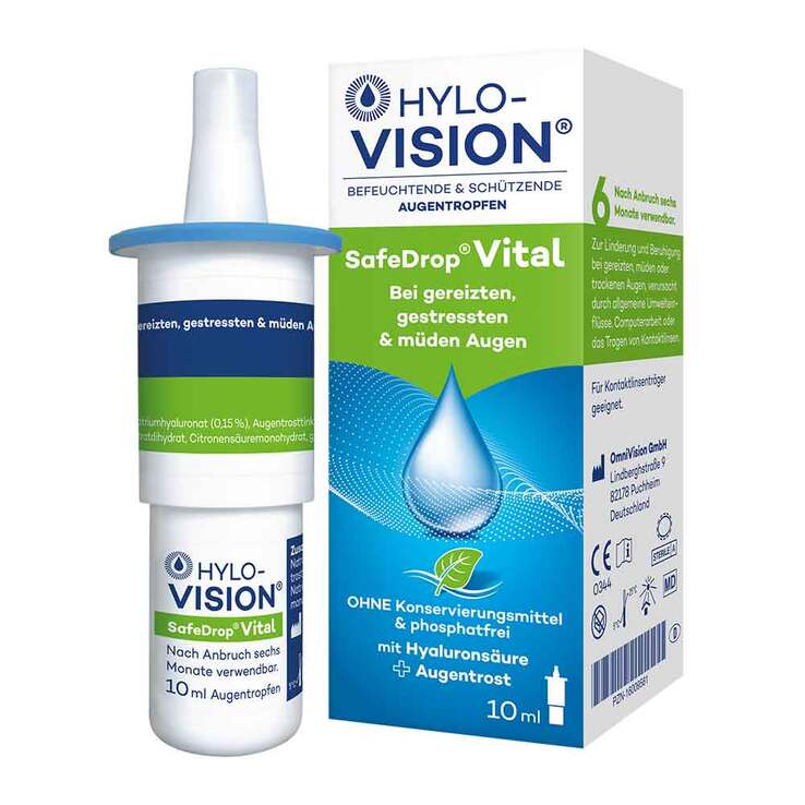 Hylo-Vision® Safedrop® Vital Augentropfen, 10 ml