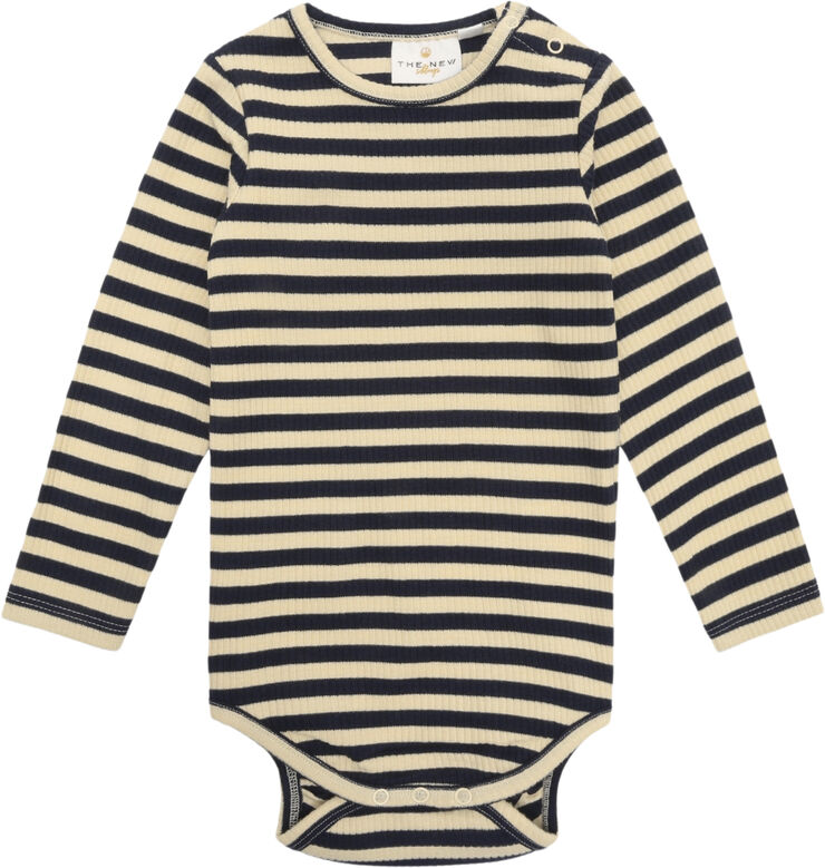 The New TNSFro Uni L_S Rib Body Navy blazer