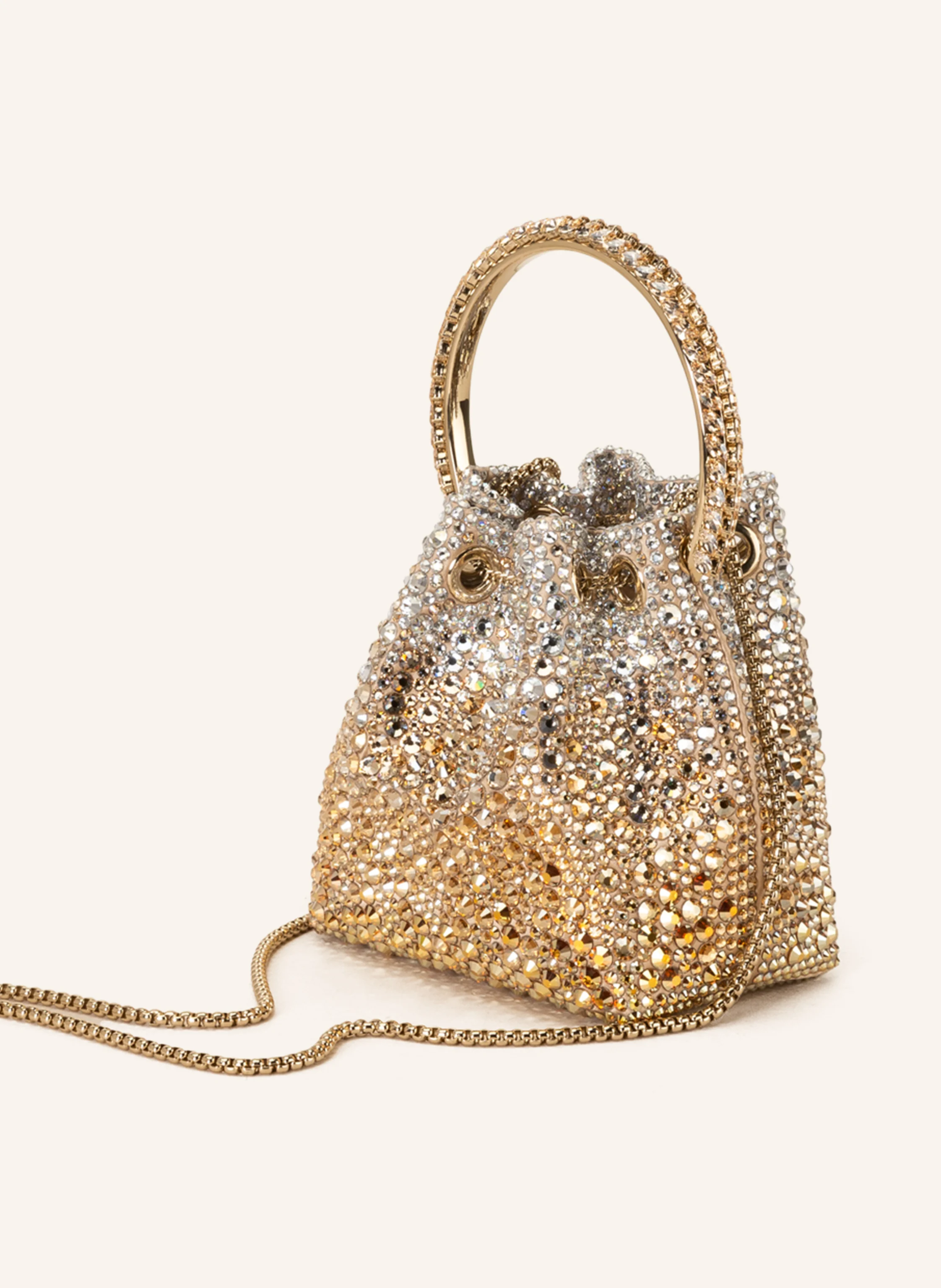 JIMMY CHOO Handtasche BON BON BUCKET mit Schmucksteinen