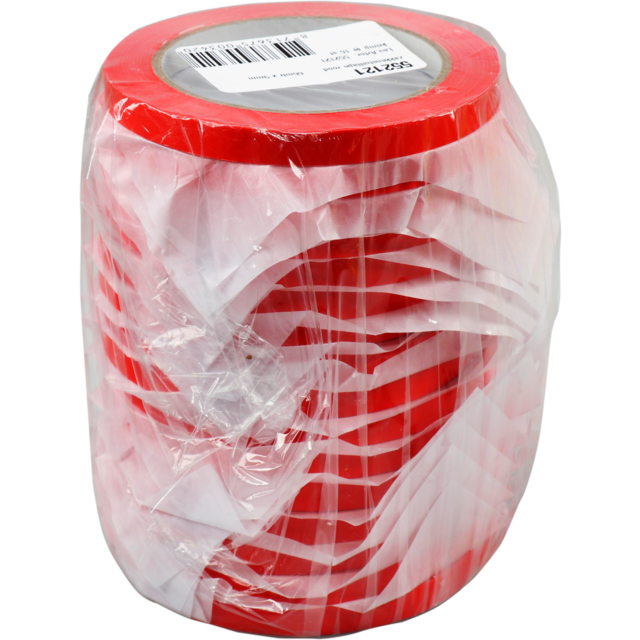 Zakkensluiter, PVC, 9mm, 66m, rood