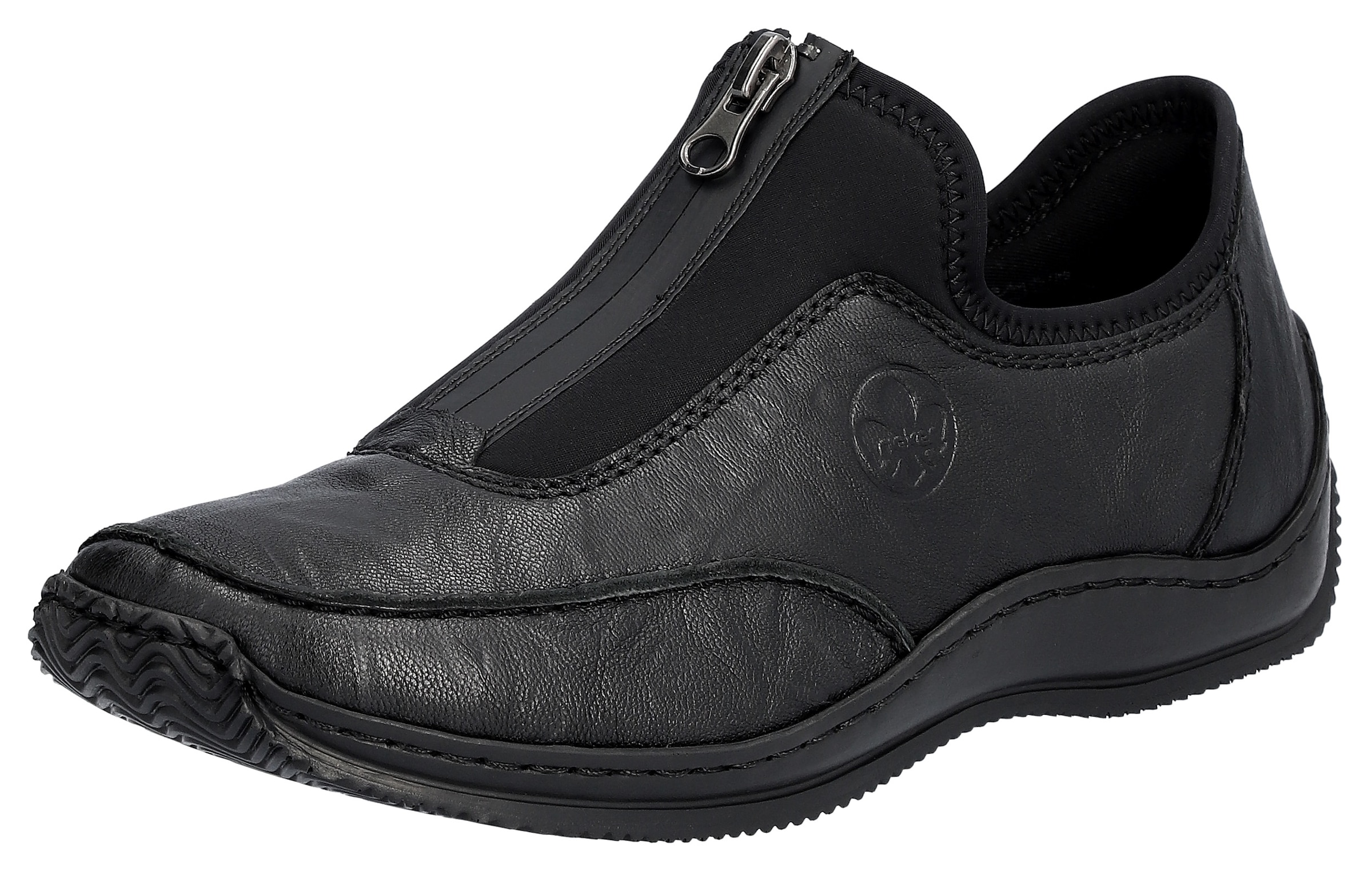 Rieker Slipper  Halbschuh, Freizeitschuh mit Reissverschluss für einfacheres Schlupfen