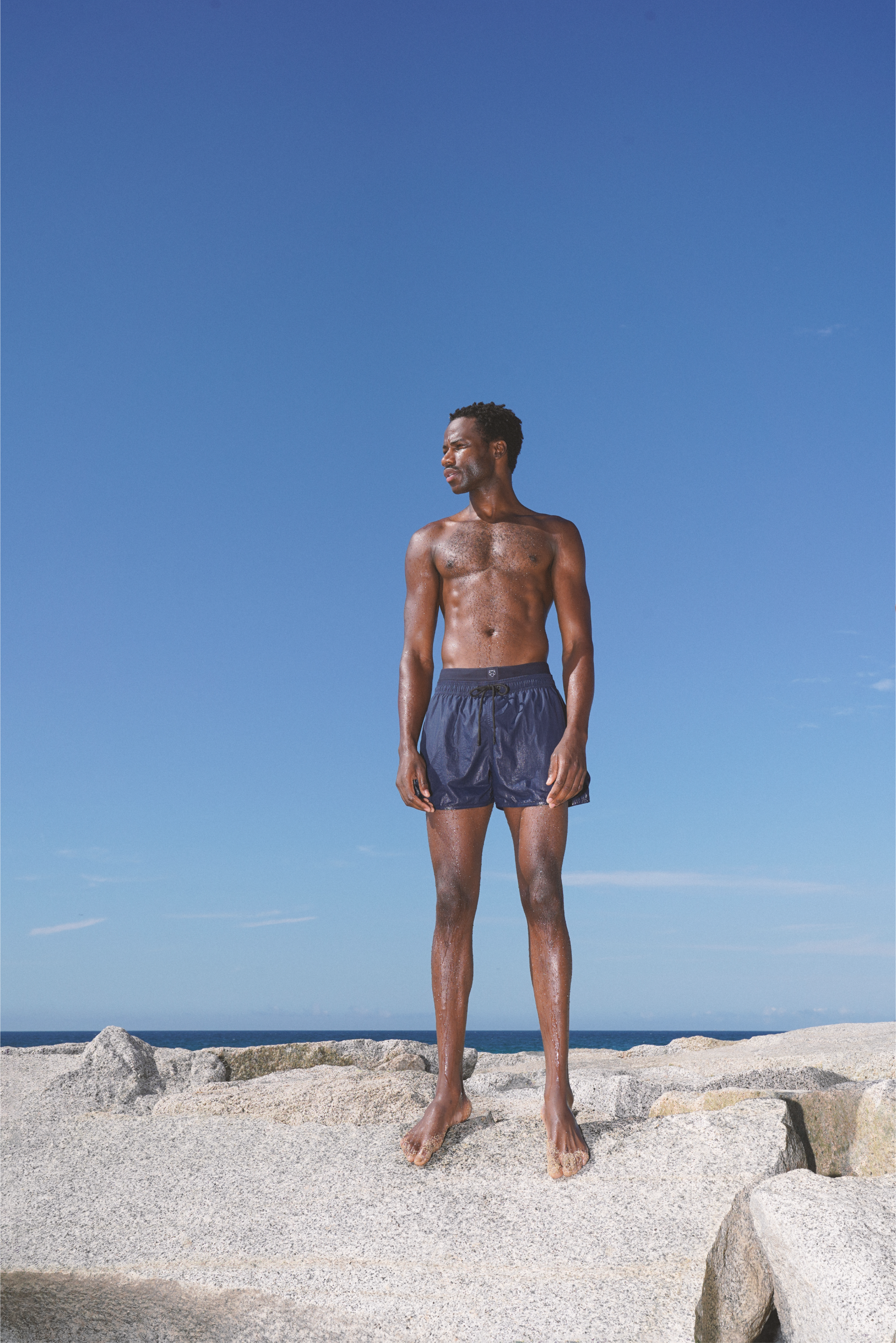 Navy Solid Swimtrunk