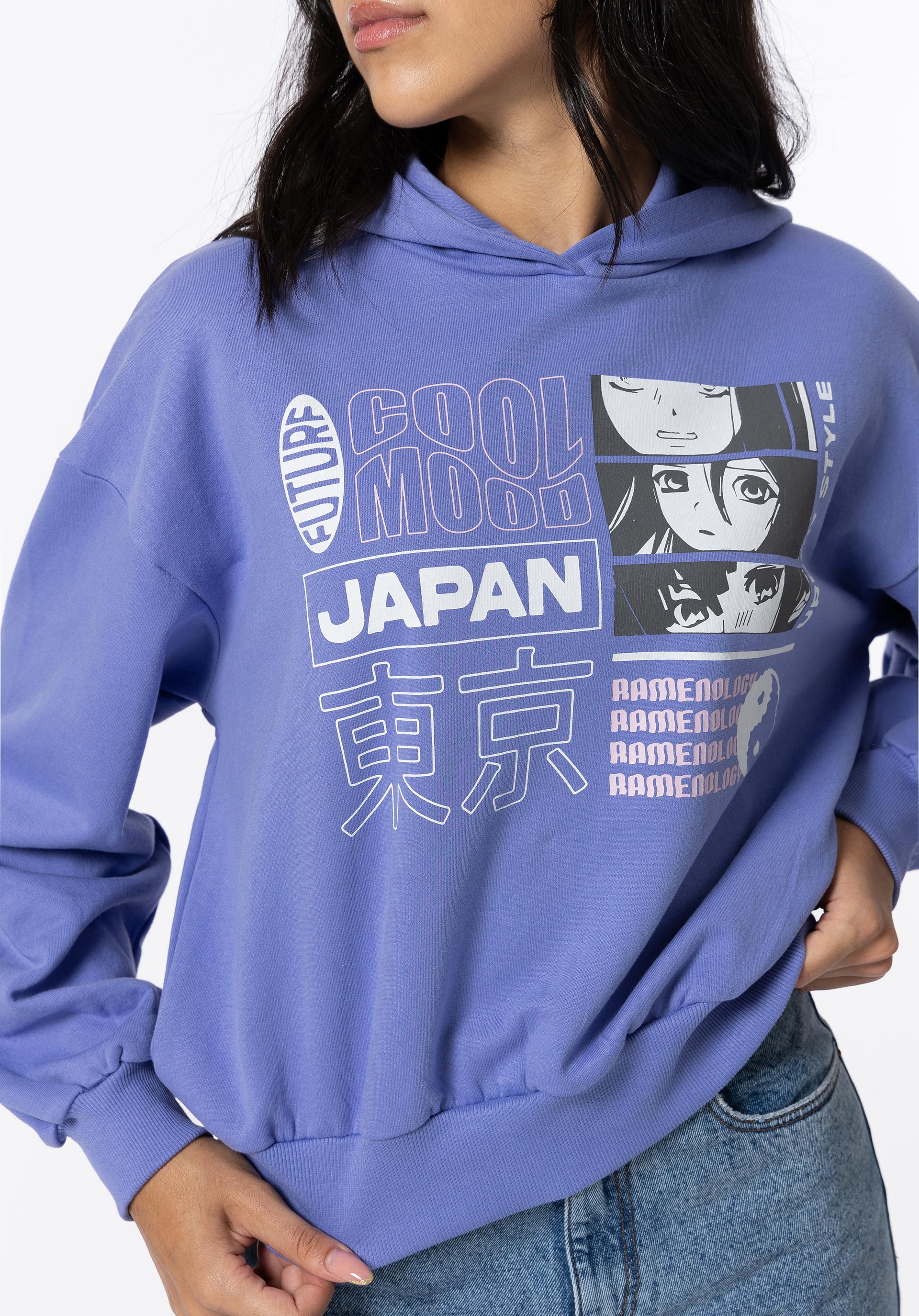 Hoodie com Estampado Frontal
