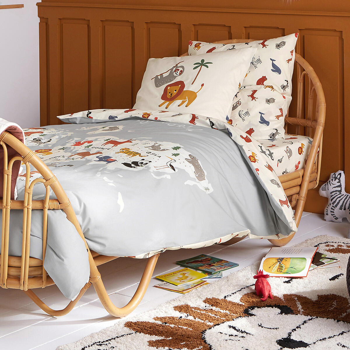 LA REDOUTE INTERIEURS<br>Lençol de baixo em algodão orgânico My World