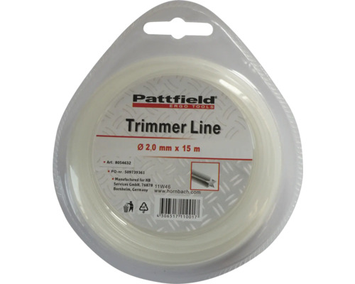 Pattfield vervangende trimmerdraad, 2,0 mm, 15 m