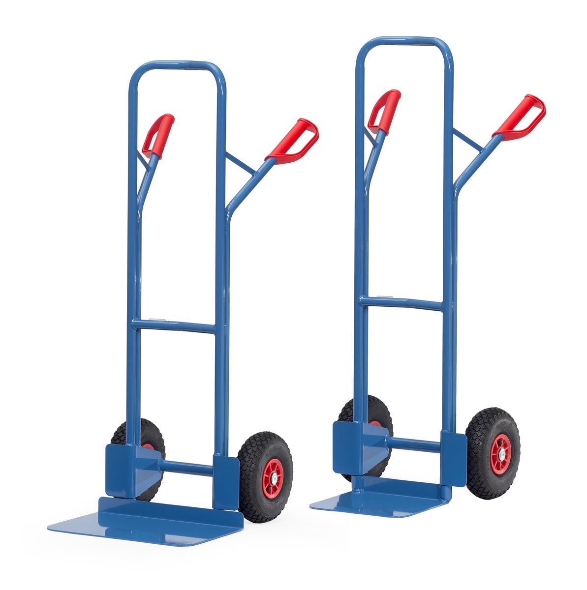 Fetra stalen buiskruiwagen, hoogte 1300 mm, schep 300x480 mm, polyurethaan banden