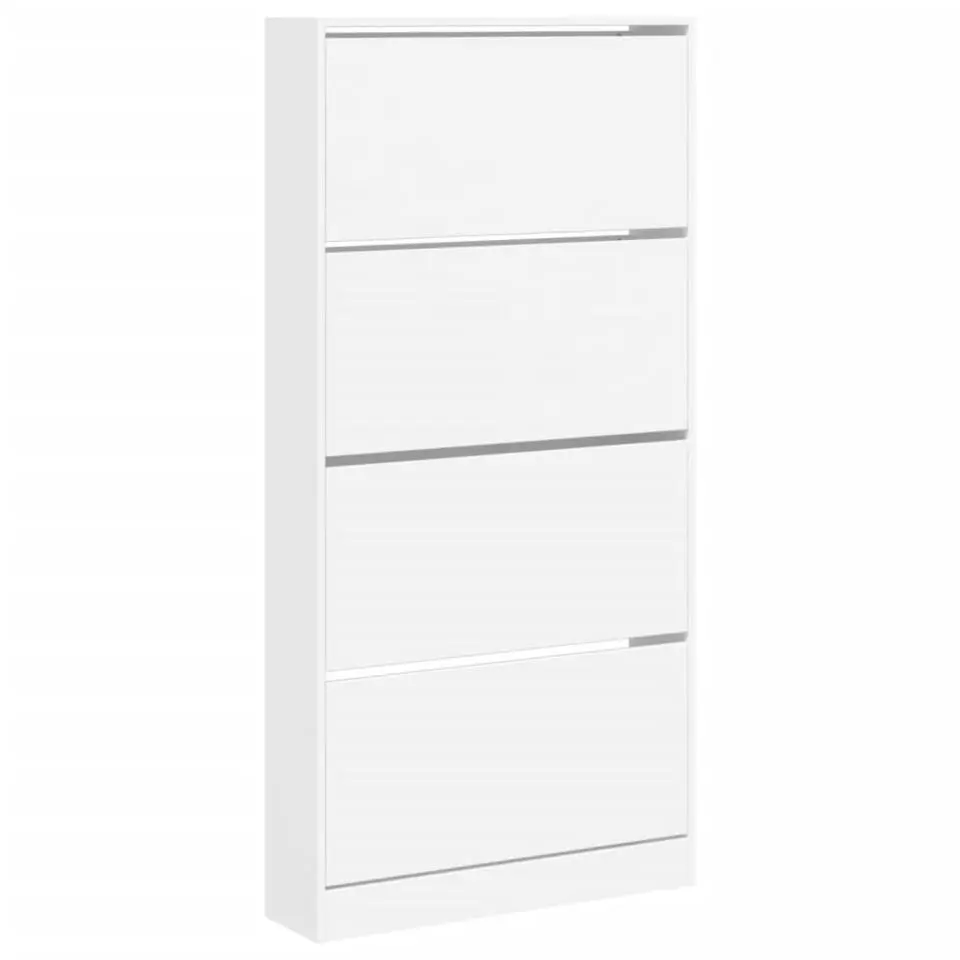 vidaXL - Schoenenkast - Wit - Bewerkt hout - 80 x 21 x 163.5 cm