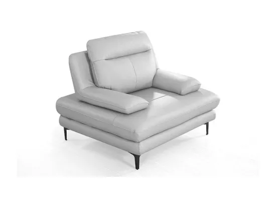 Fauteuil cuir Design avec dossier avance-recul LYA Gris perle