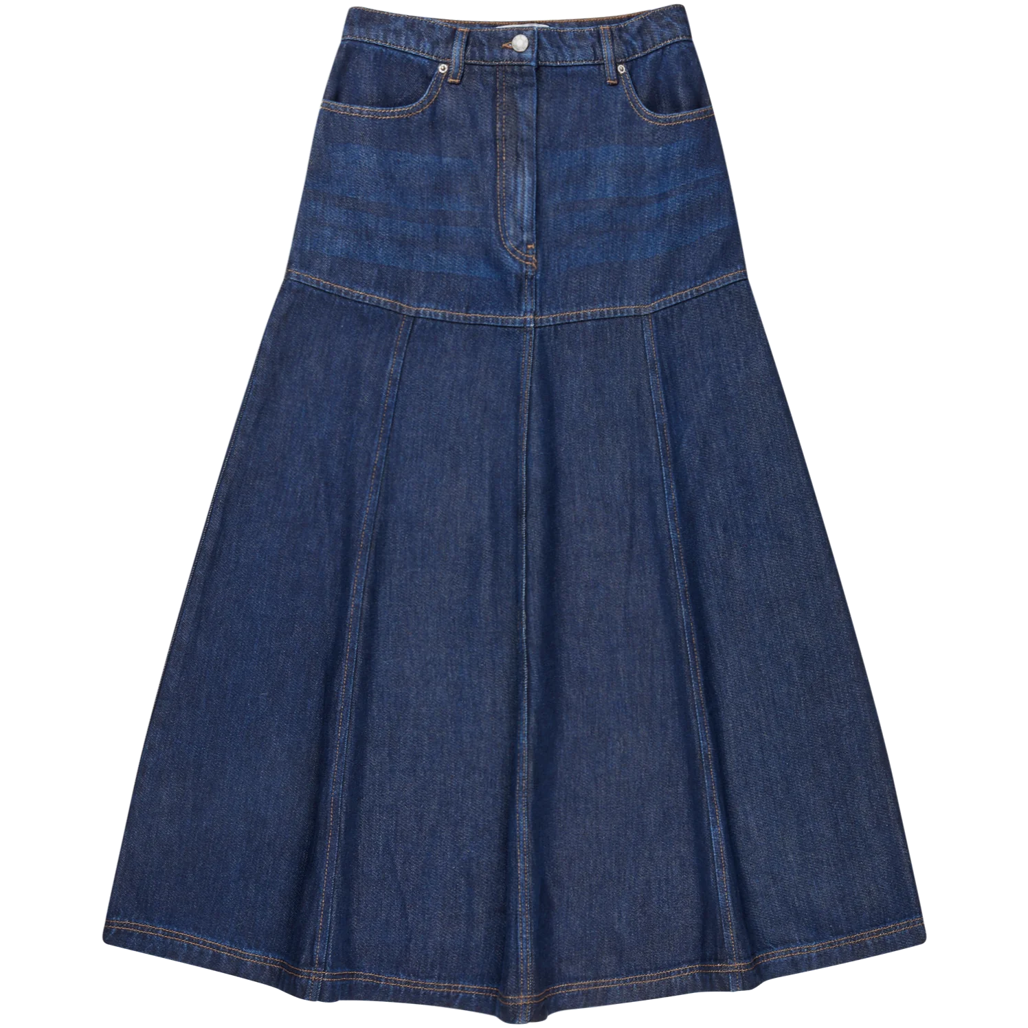 MUNTHE  Tuxya lang denim nederdel - Indigo