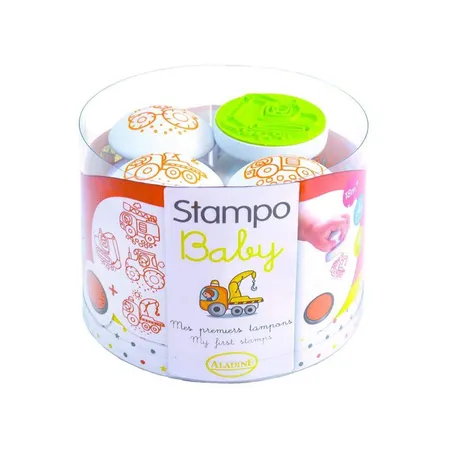 Aladine Stampo Baby Baumaschinen Stempelset