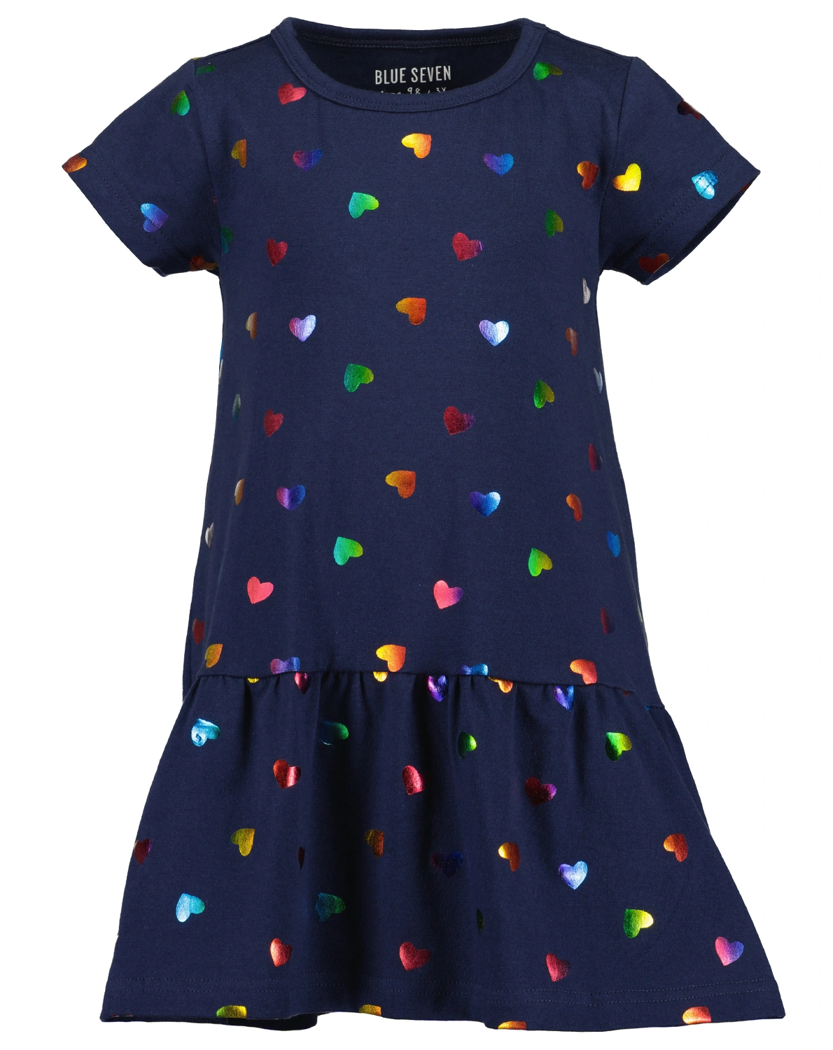 Shirtkleid RAINBOW HEARTS AOP in blau