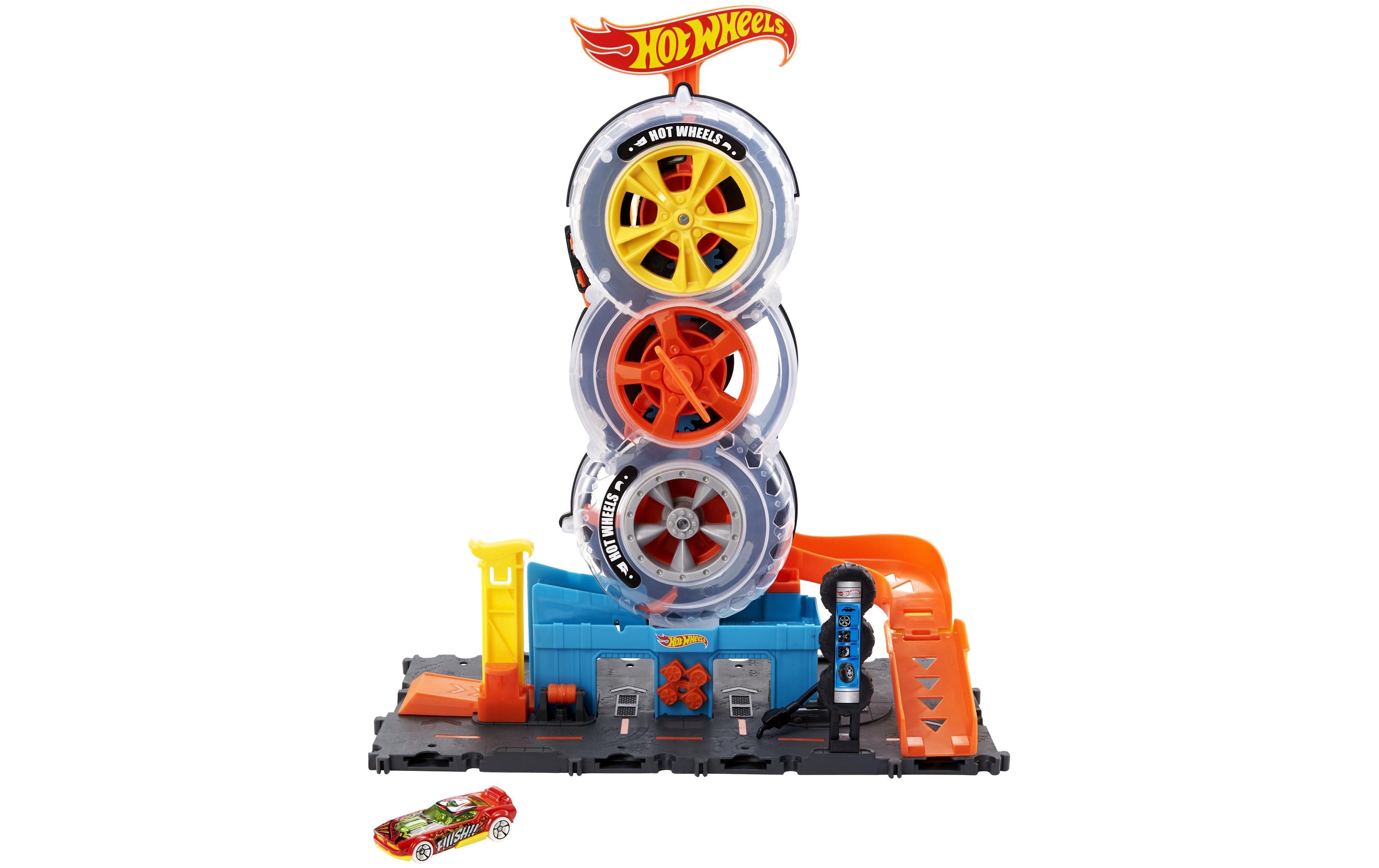 City Super Reifen ShopCooles Spielset aus der Hot Wheels City-Kollektion