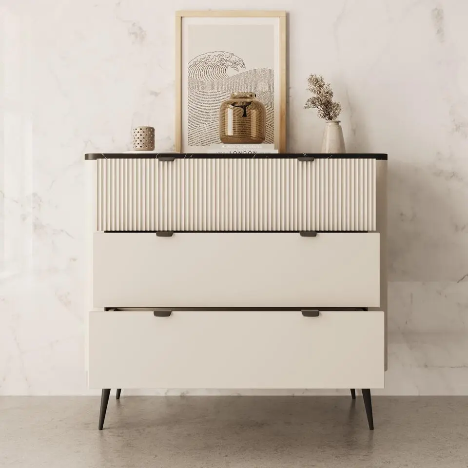 Meubella - Ladekast Mace - Beige - 90 cm