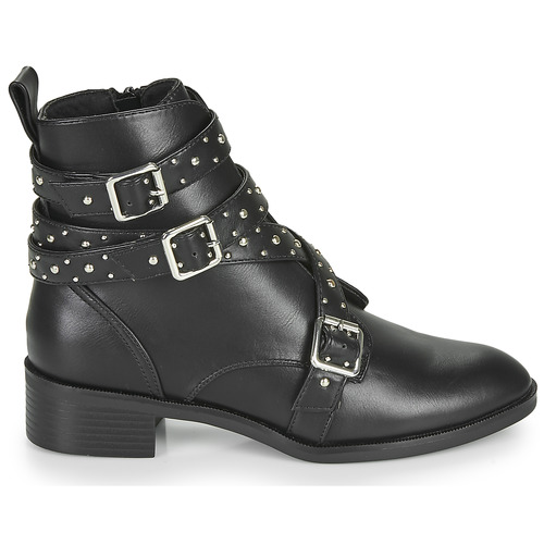 Only - BRIGHT 14 PU STUD BOOT - Noir