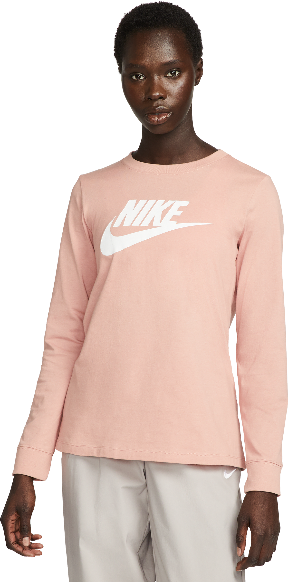 Nike Essential Sweatshirt Damen Rosa Weiss F609