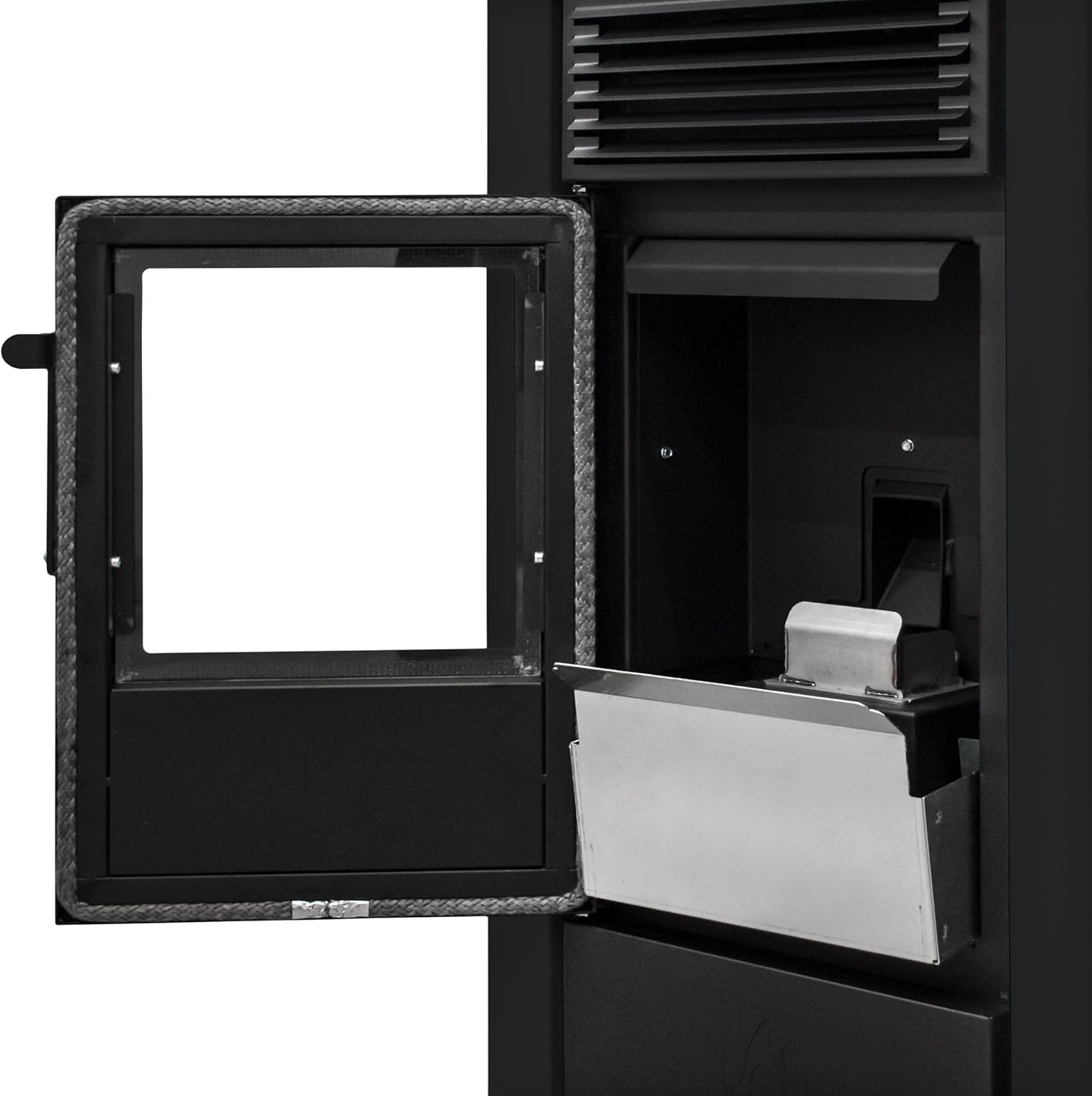STUFE A PELLET ITALIA Alaska 10 KW | Pelletöfen mit Belüftung Effizienz 91% Heizt 85m² Autonomie 20 Sdt. Programmierbar 5 Geschwindigkeiten und Kräfte 24M Garantie Schwarz