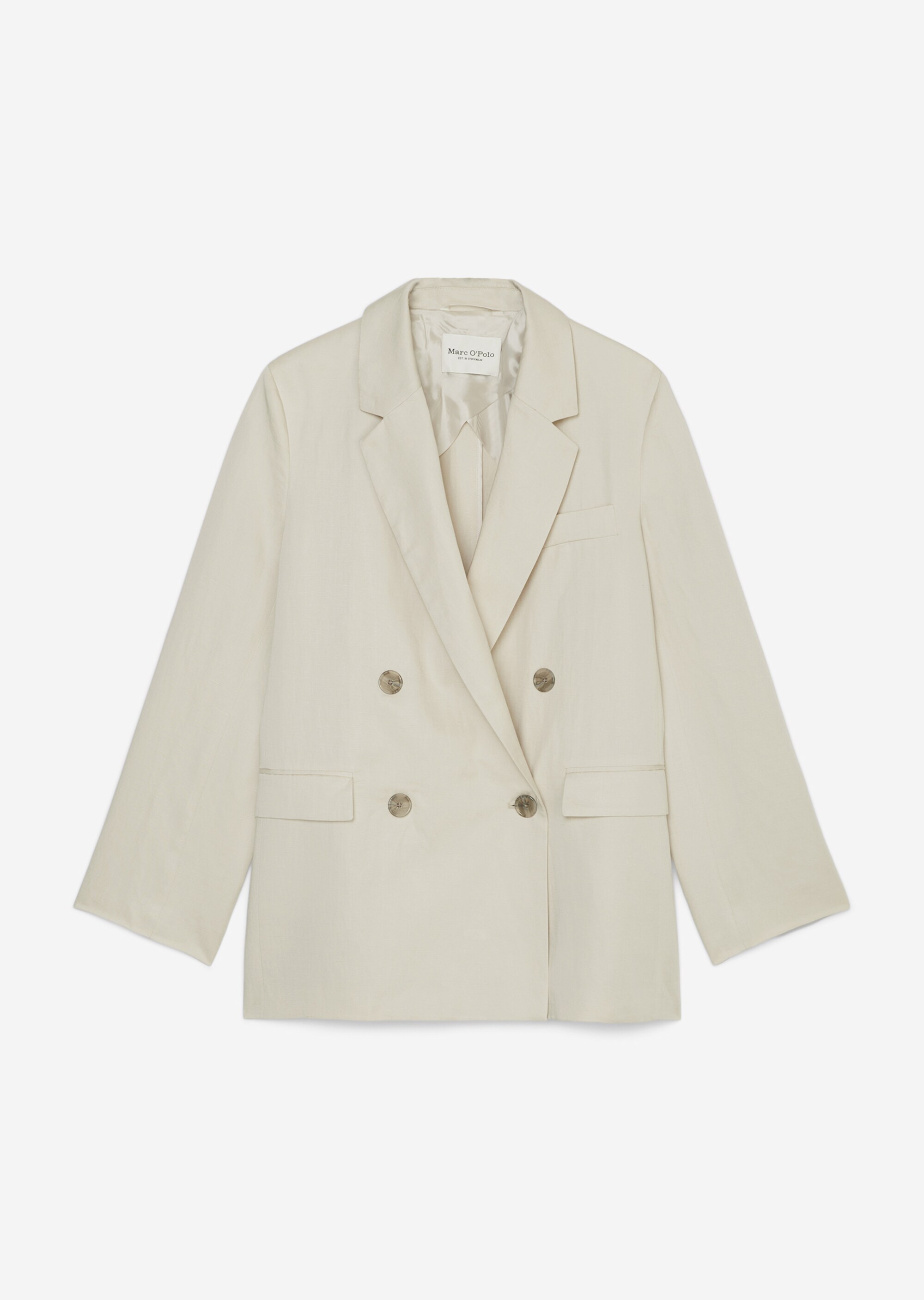 Doppelreiher-Blazer relaxedaus TENCEL™ Lyocell-Leinen-Mix
