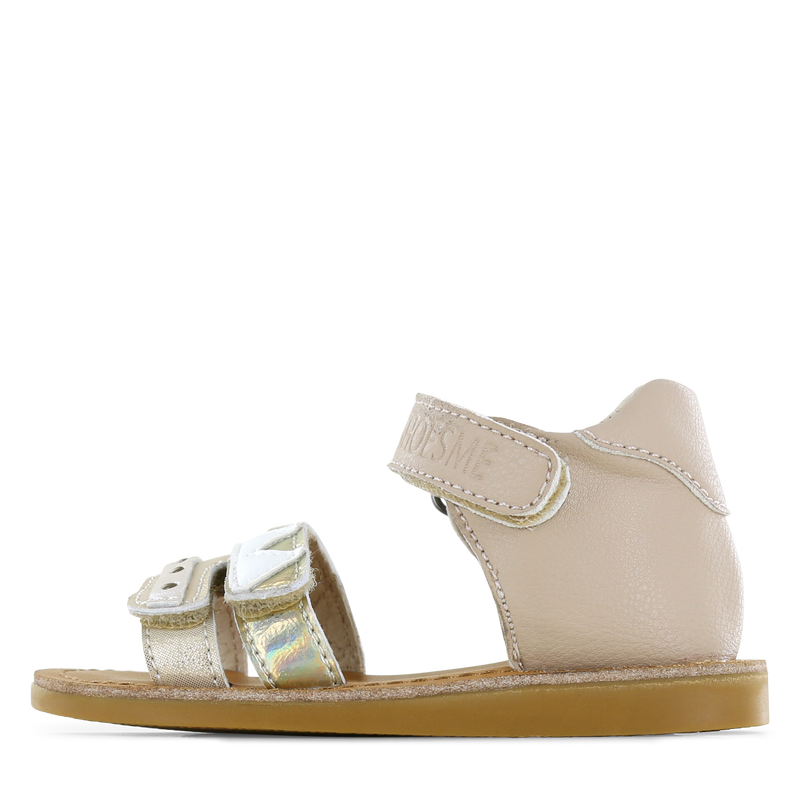 Shoesme taupe sandaal Metallic, Microfiber leer | Meisjes schoenen
