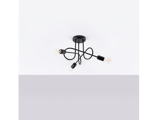 SOLLUX LIGHTING - Lustre loop 3 noir