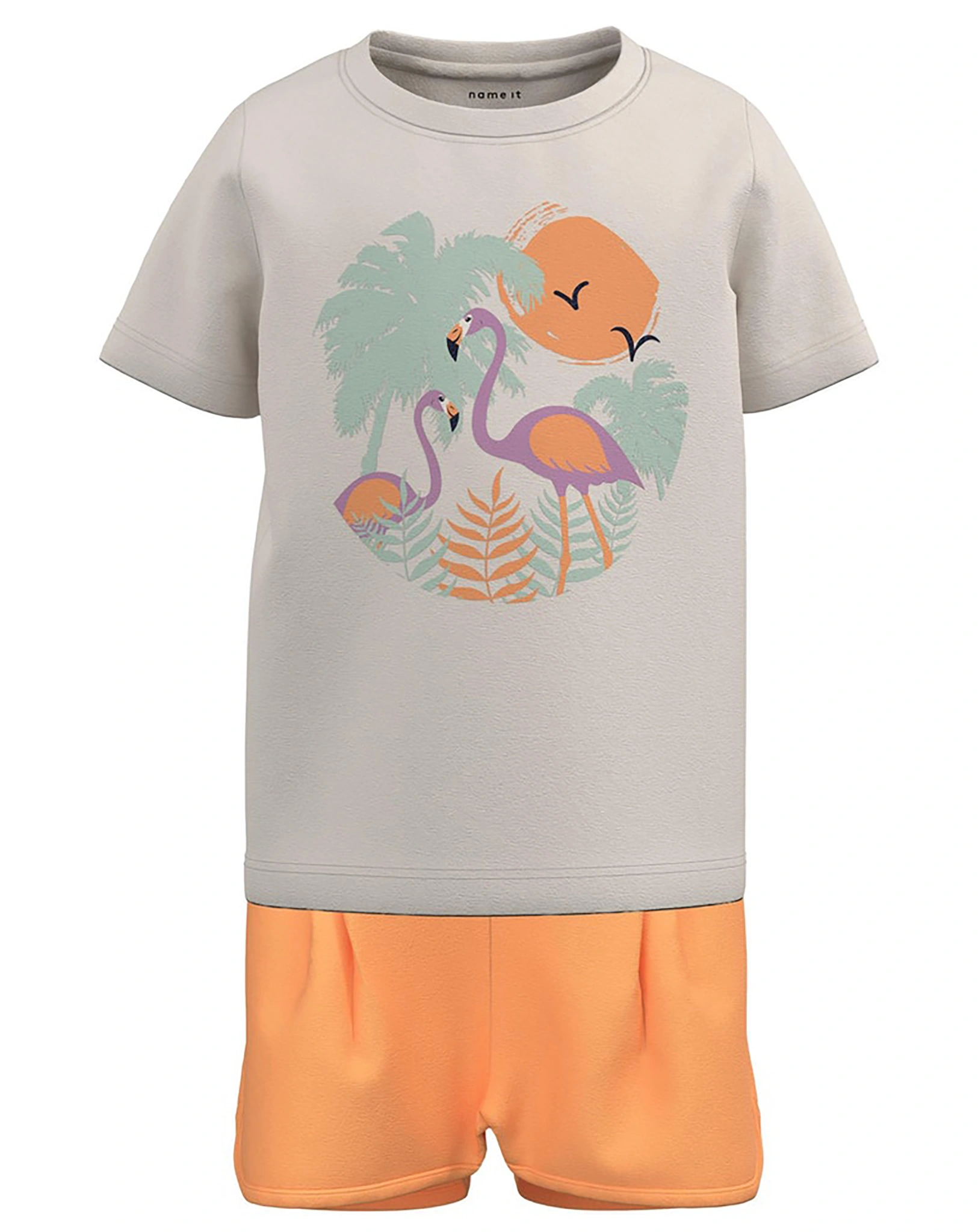 T-Shirt NMFJOELEAN mit Shorts in jet stream