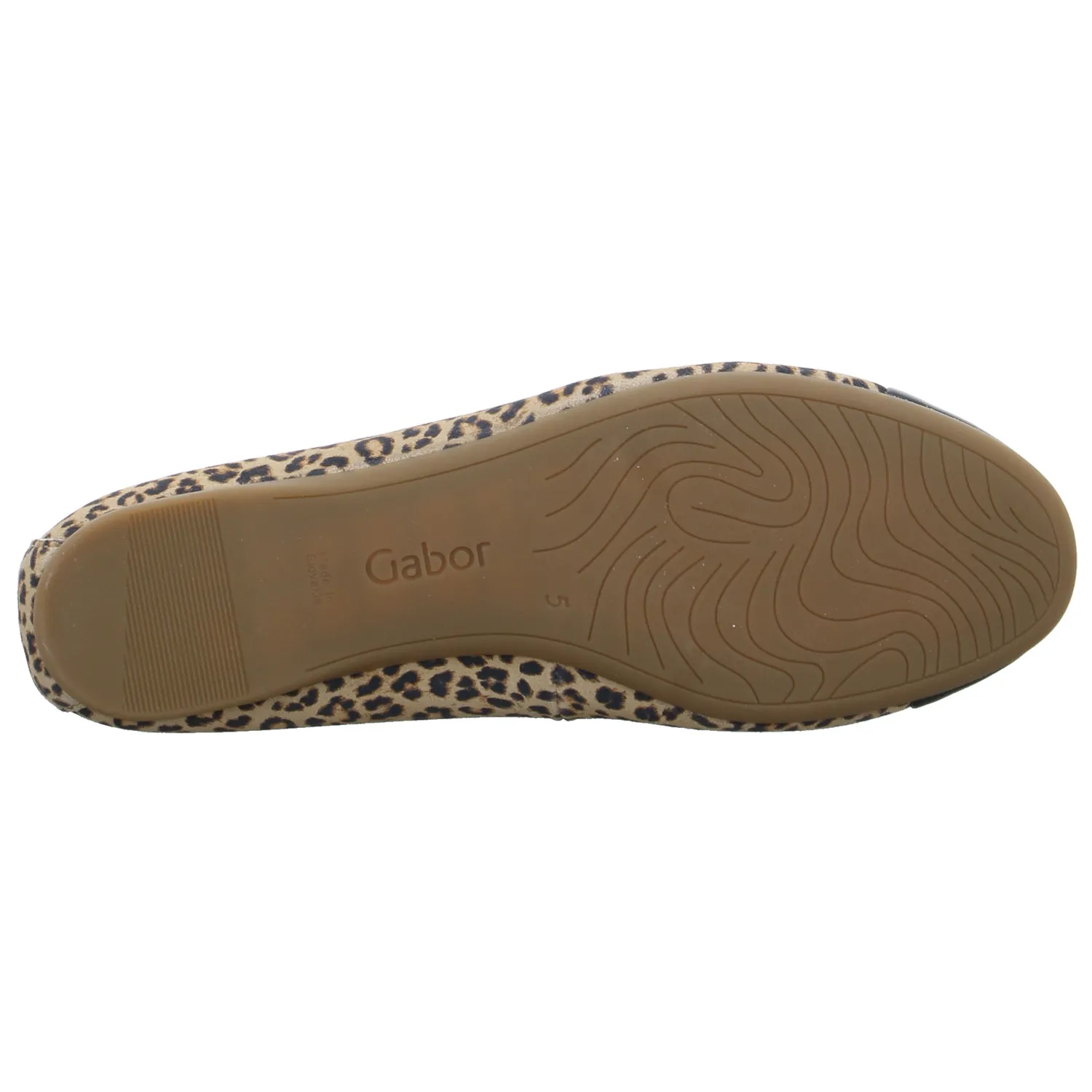 GABOR Ballerina Leopard Leder  mit Lederfutter