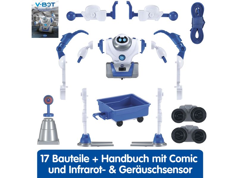 Vtech Roboter V-Bot 5 in 1 -DE- Motorisierter Roboter mit verschiedenen Bewegungen