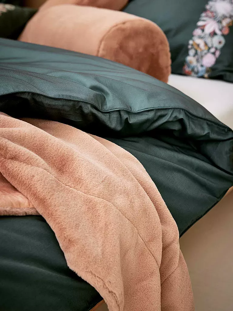 ESSENZA Satin-Bettwäsche VERONIQ 70x90cm/140x200cm Balsam Green  dunkelgrün