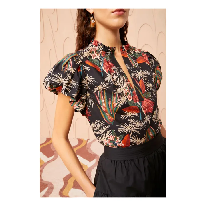 Ulla Johnson Blouse Klara Popeline de Coton | Noir
