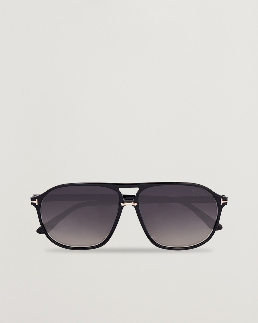 Tom Ford Bruce Sunglasses Shiny Black/Gradient Smoke