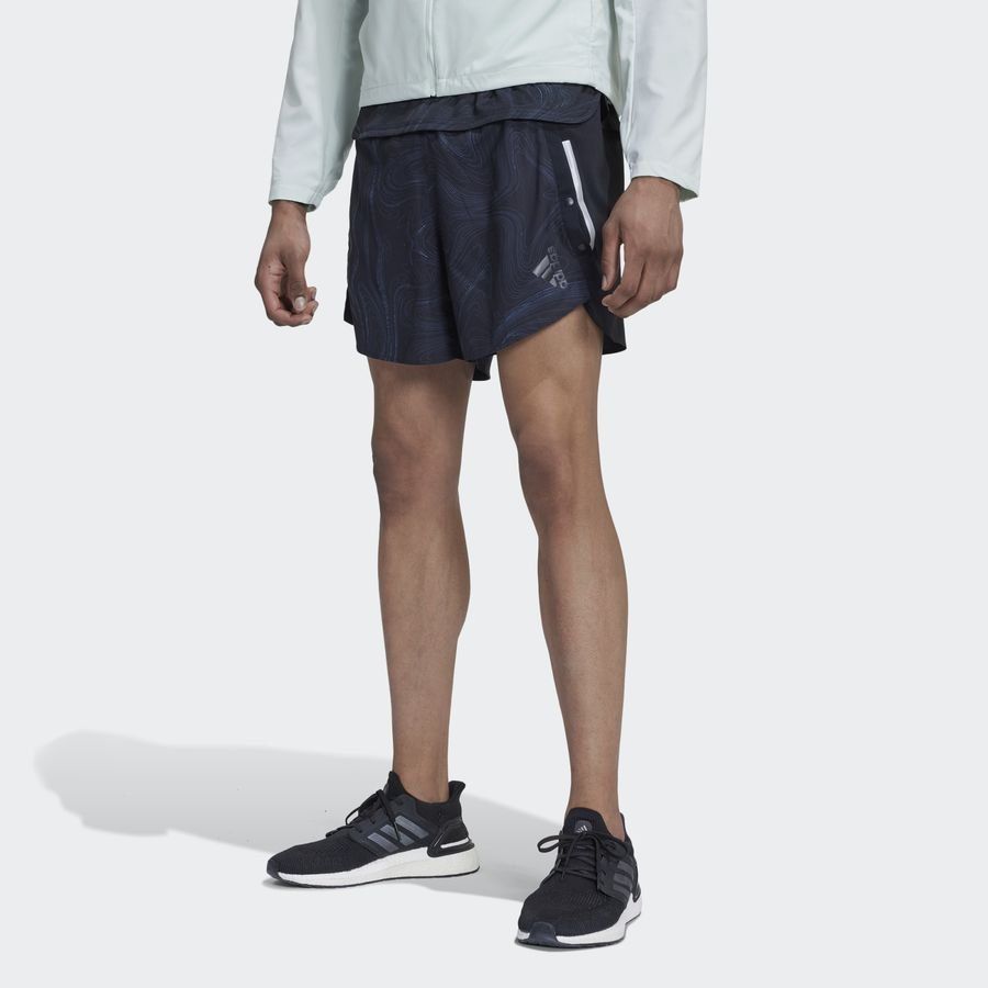 adidas Short Designed 4 Running - Noir/Bleu