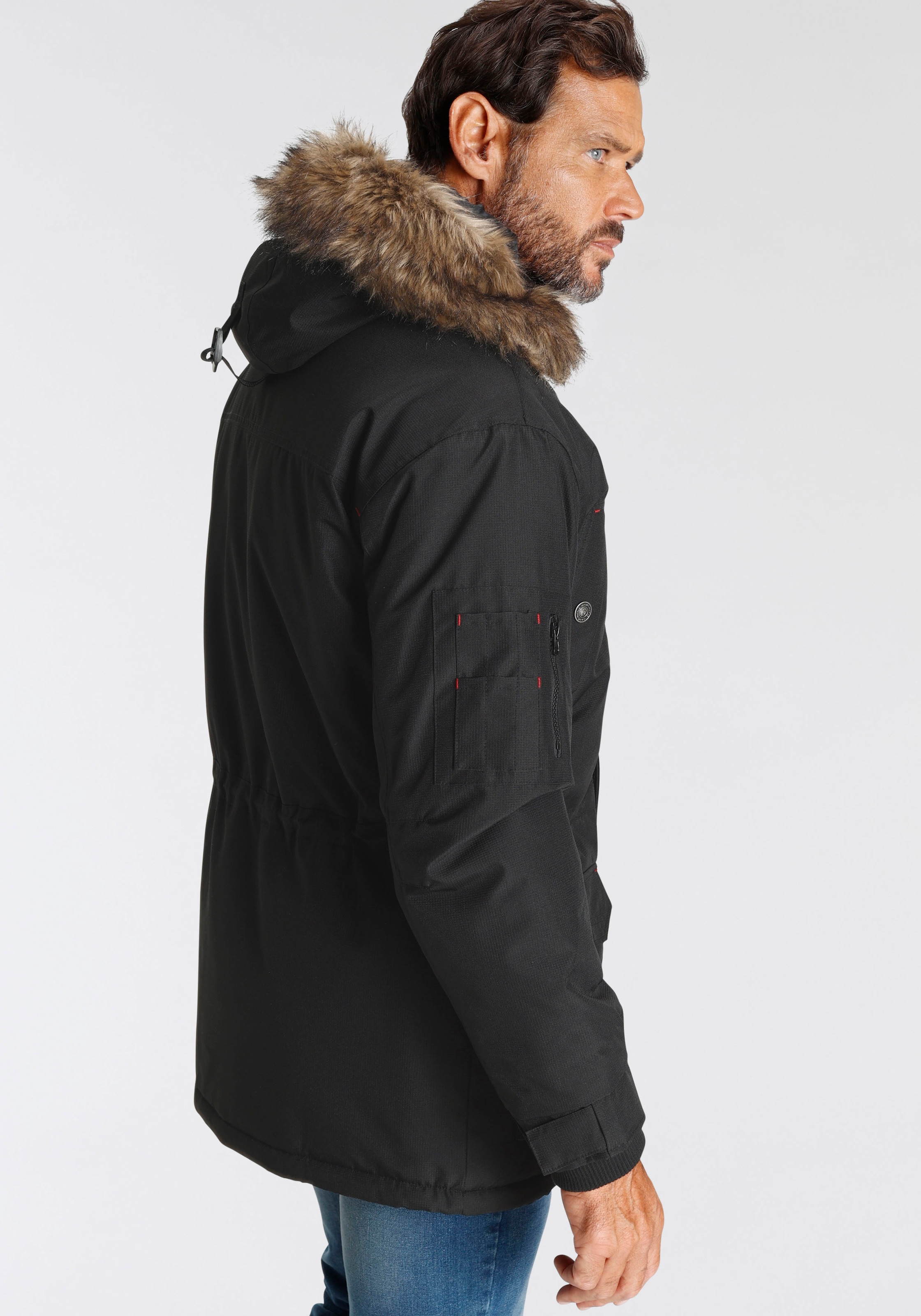 Man's World Parka mit Kapuze für die kalte Jahreszeit,  strapazierfähig und schnelltrocknend