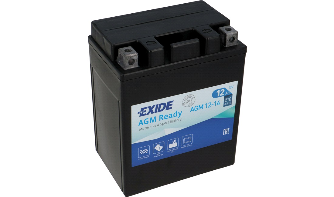 Batteri Exide 12V-12Ah AGM, F650 93-08