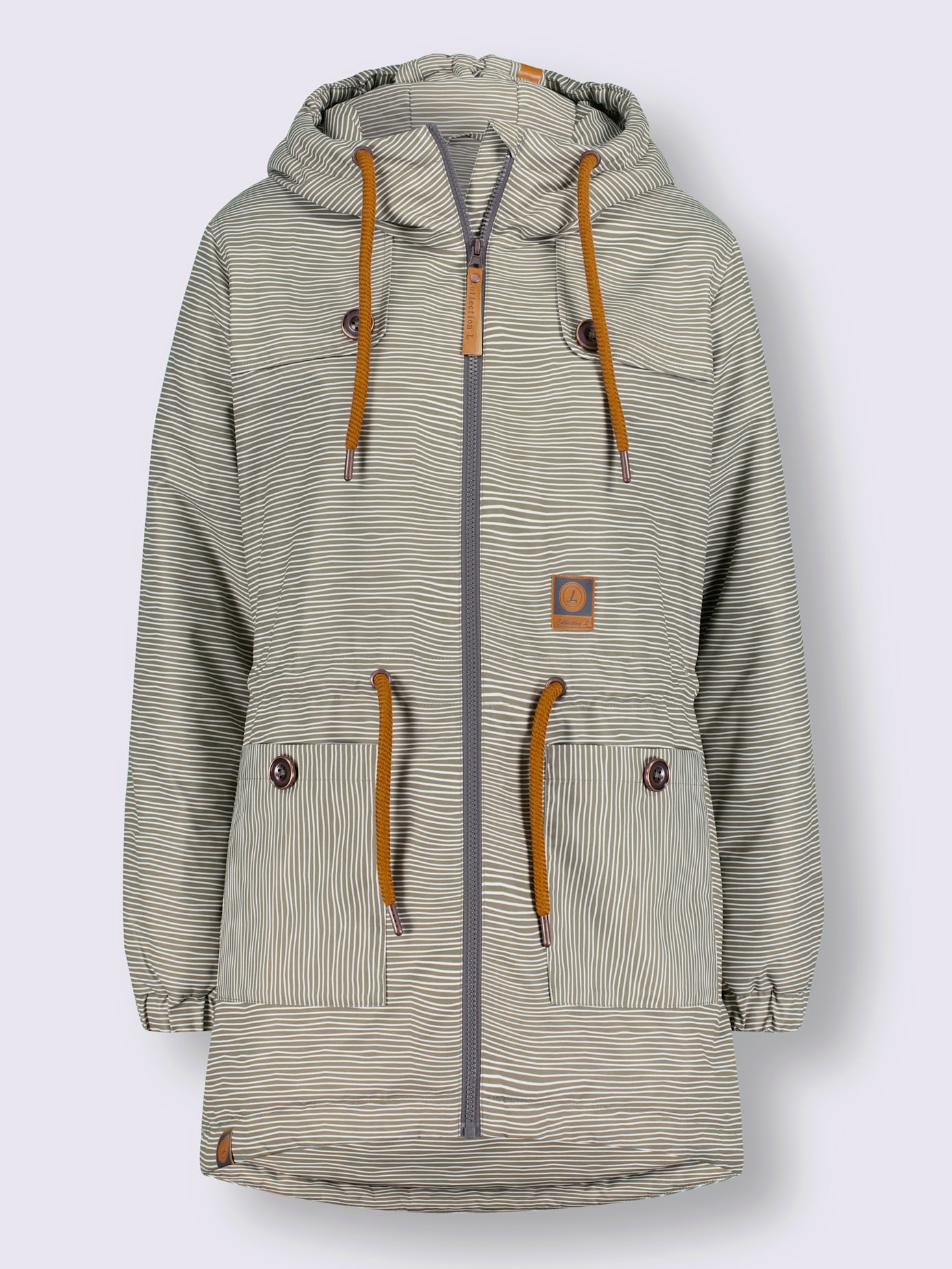 Veste capuche avec coulisse et lien à nouer