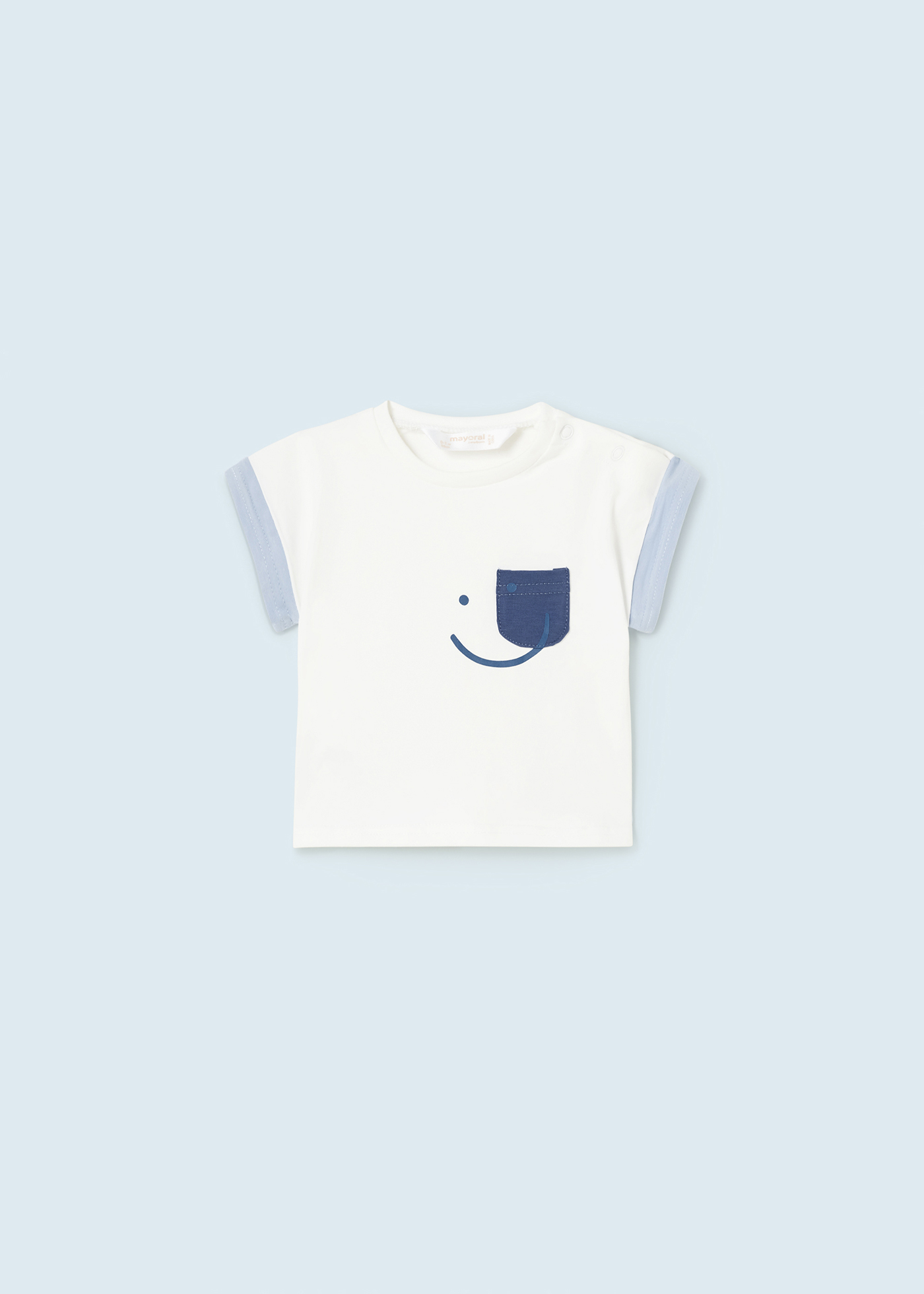 Conjunto de 3 peças em algodão sustentável para recém-nascidos.