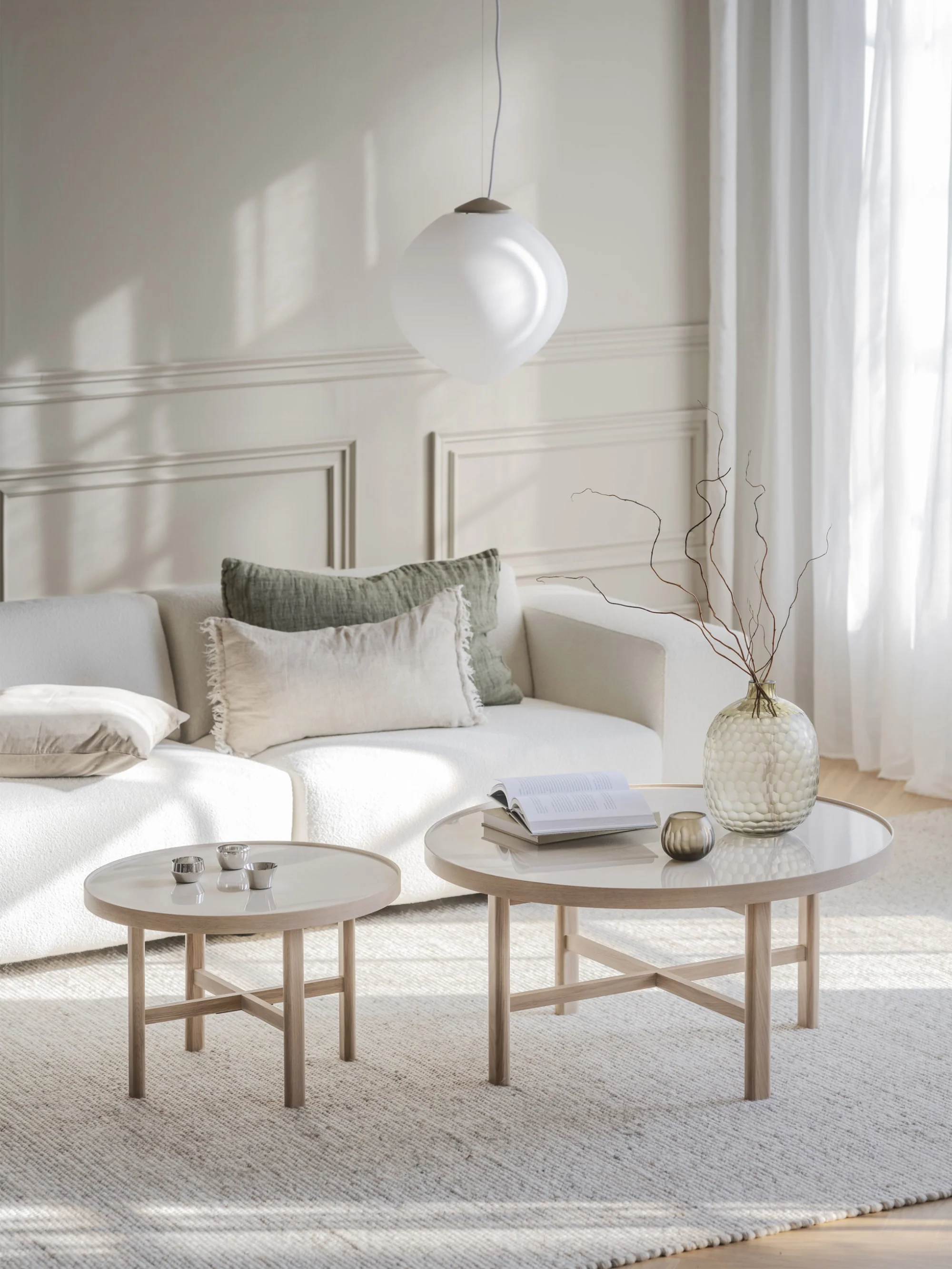 Ronde salontafel Marsden van eikenhout, Ø 90 cm