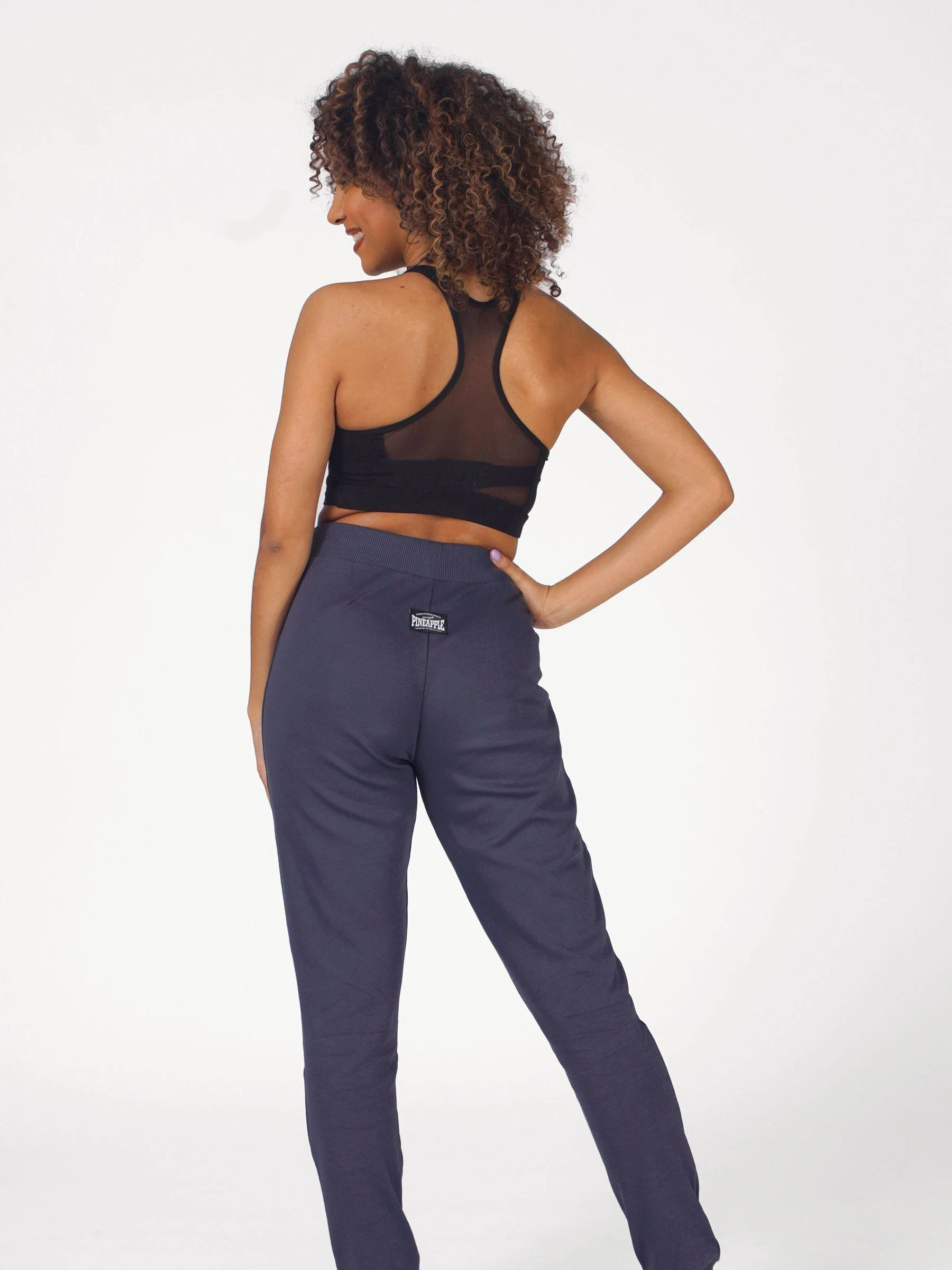 Grijs - Pineapple Dames Skinny Retro Joggingbroeken van 100% Katoen